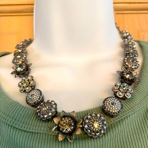 Mariana Silver Intricate Floral Necklace and bracelet